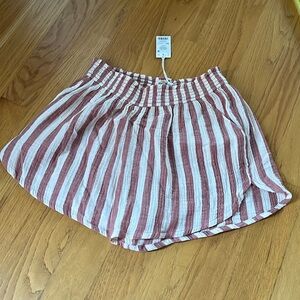 Marine Layer Corinne Double Cloth Short Size XL NWT Auburn/ white stripe